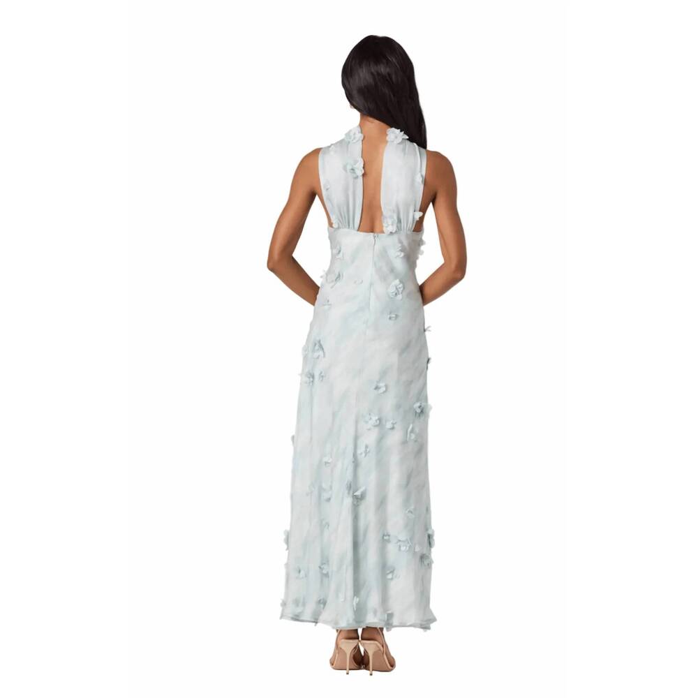 NEW ASTR ashley halter neck maxi dress in seafoam - Picture 3 of 4